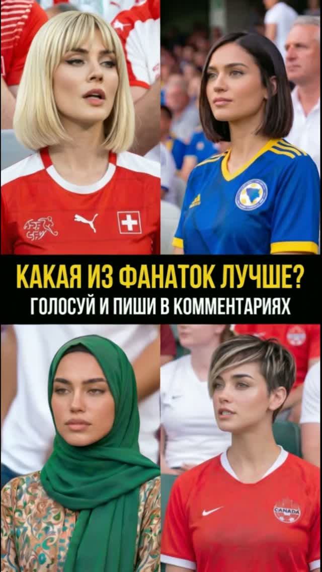 Какая футбольная болельщица лучшая? | Группа B: Канада, Швейцария, Катар, Босния и Герцеговина