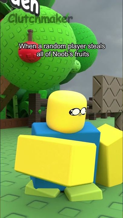 When a random player steals all of Noob’s fruits in Grow a Garden 2💀