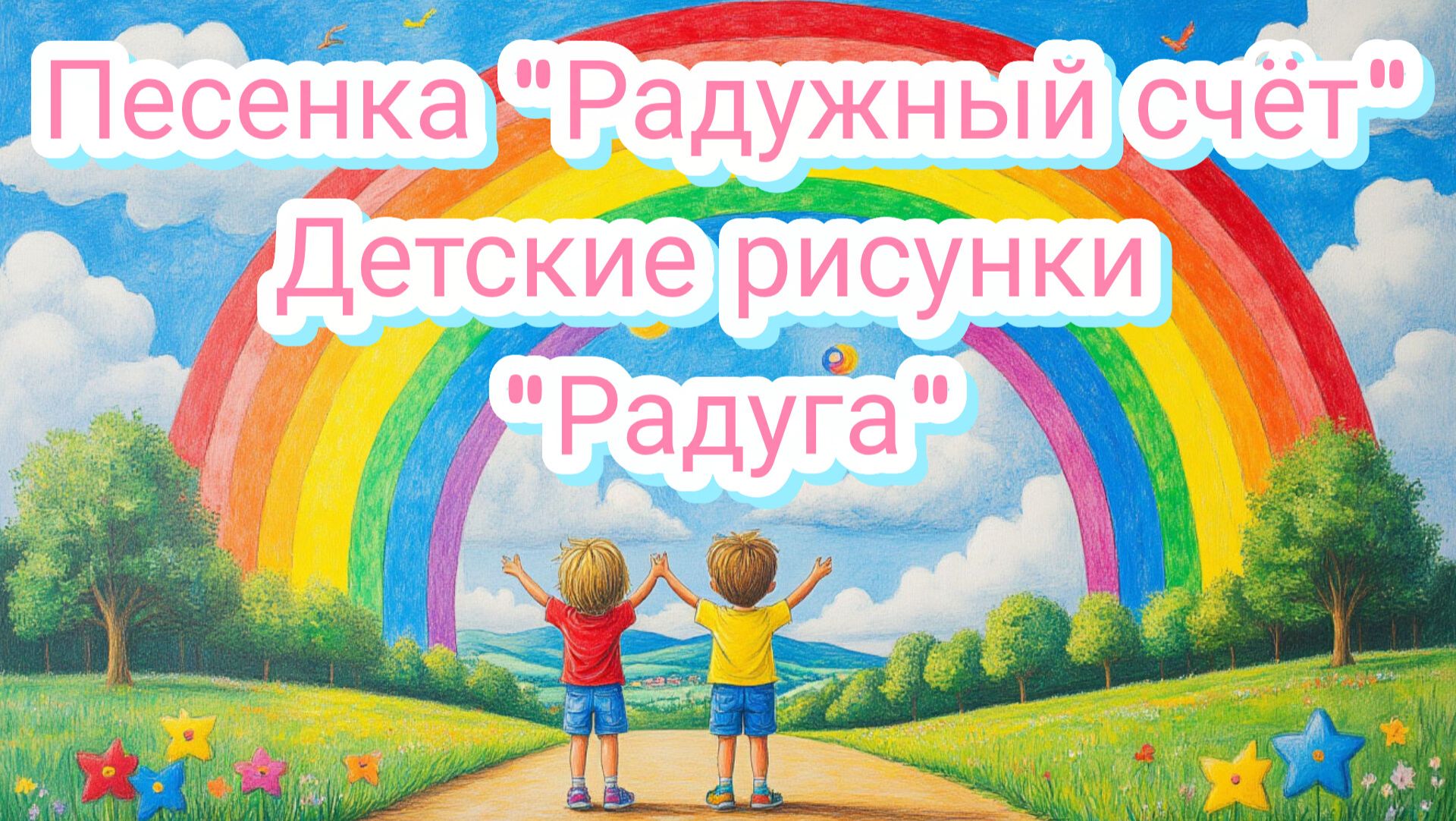 Песенка "Радужный счёт". Детские рисунки "Радуга". Видео для детей смотреть онлайн
