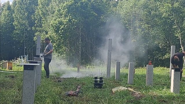 Driving Cabin Piles: Professional Forest Construction (Work Blog #1) смотреть онлайн
