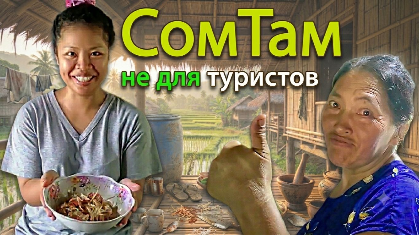 Настоящий салат из Папайи. Исанский, Нетуристический!