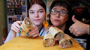Мукбанг | Шаурма Грибная и с Картошкой | Обжор Асмр