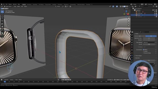 18. Modeling a realistic high-poly wristwatch part 1 смотреть онлайн