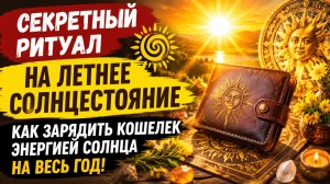 21 июня возьмите свой кошелёк и скажите. Зарядка на весь год.