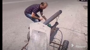 Pulse jet go kart  50 lb . Карт с самодельным реактивным двигателем , тяга в 20 кгс .