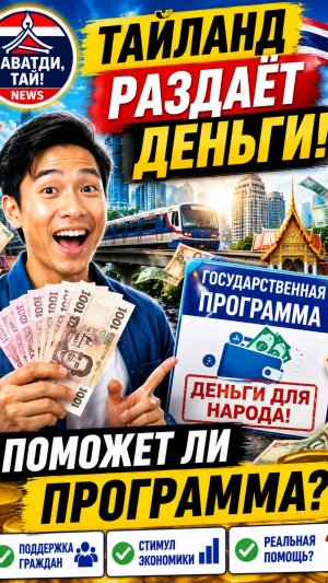 💰 ТАИЛАНД РАЗДАЁТ ДЕНЬГИ: ПОМОЖЕТ ЛИ ПРОГРАММА «ТАЙ ПОМОГАЕТ ТАЙЦАМ PLUS»? #новости #тайланд