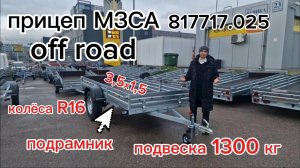Легковой прицеп МЗСА 817717.025 3,5х1,5м, колеса R16, подвеска 1300кг. Видео обзор Трейли.
