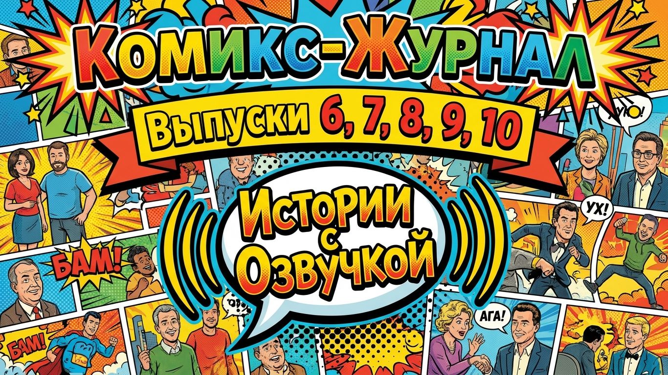 Журнал комиксов с озвучкой. выпуски 6. 7, 8, 9, 10