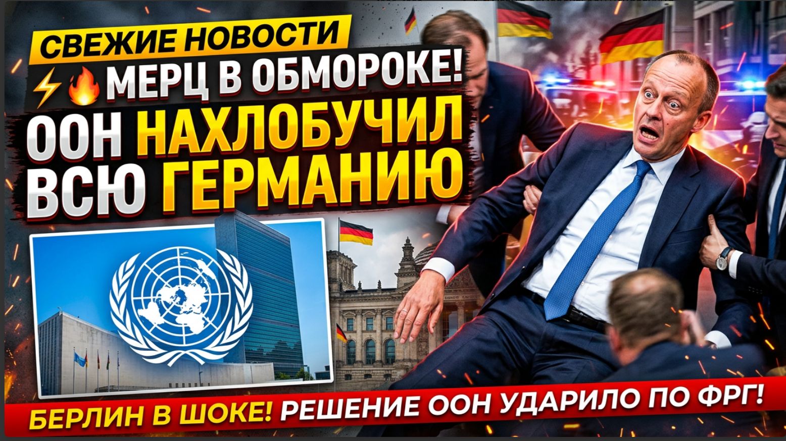 ⚡️🔥МЕРЦ В ОБМОРОКЕ! ООН НАХЛОБУЧИЛ ВСЮ ГЕРМАНИЮ СВЕЖИЕ НОВОСТИ смотреть онлайн