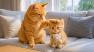 🐾 Мама-кошка подстригает шерсть на ферме и делает тигровую шапку для котят дома🐾🎩🐯
