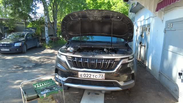 Kia Carnival D4HE полная аппаратная замена масла ATF SP4M1 в АКПП A8LF с присадкой ArmActiv