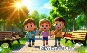 Мультик детский про ромашку , детская веселая песенка и развивающий мультик для малышей.