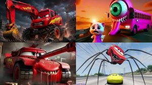МУЛЬТИКИ ПРО МАШИНКИ Молния Маквин Экскаватор и Маквин Паук 🚗🕷️