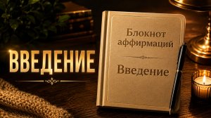 Как я веду блокнот аффирмаций. Введение