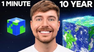 Челлендж по строительству в Minecraft. Строительство а 1 минуту против 10 лет🚀 MrBeast