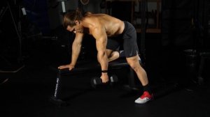 Single Arm Dumbbell Row Тяга в упоре на скамью