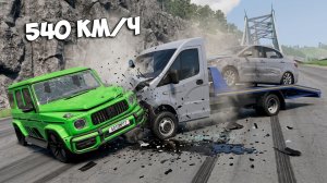 СПУСК С ГОРЫ БЕЗ ТОРМОЗОВ НА НОВЫХ ТАЧКАХ НА МАКСИМАЛЬНОЙ СКОРОСТИ В BEAM NG DRIVE!