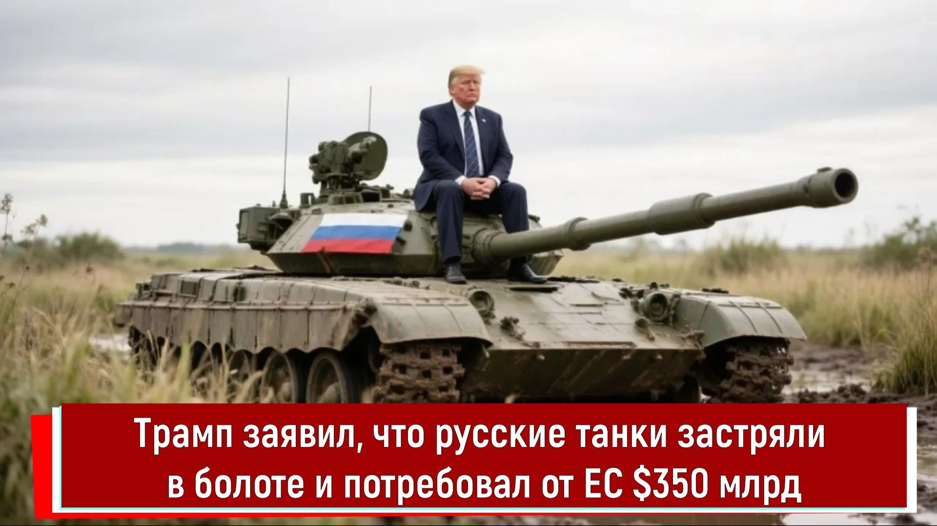Трамп заявил, что русские танки застряли в болоте и потребовал от ЕС $350 млрд