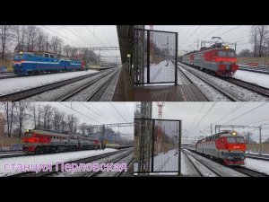 Микс поездов на ярославском направлении МЖД | Грузовые и пассажирские поезда #train #жд #youtube #yt