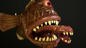 Fish Monster 05 - Presentation, test animations