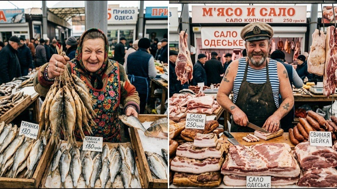 Легендарный ПРИВОЗ: Душа Одессы! Цены на мясо и рыбу 2026 🐟🥩Липован баба Катя смотреть онлайн