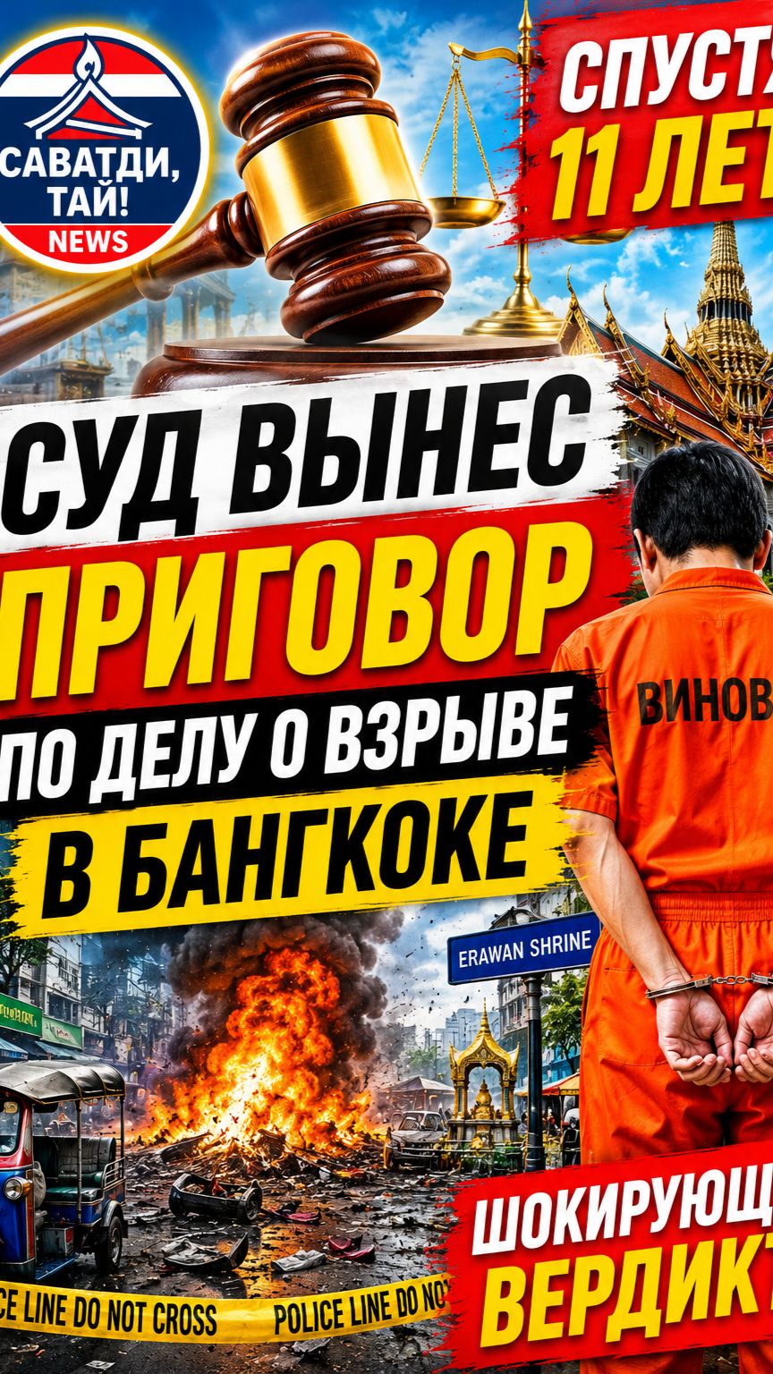 ⚖️ СПУСТЯ 11 ЛЕТ: СУД ВЫНЕС ПРИГОВОР ПО ДЕЛУ О ВЗРЫВЕ В БАНГКОКЕ #новости #новостисегодня #тайланд