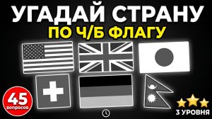 Угадай страну по чёрно-белому флагу 🖤🤍 за 10 секунд | Географическая викторина. Quiz