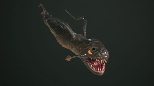 Fish Monster 02 - Presentation, test animations
