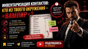 017 Техника «Инвентаризация контактов» | Как убрать токсичных людей и перестать выгорать