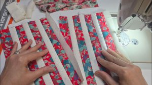 Лоскутный узор из двух цветов: шьем простое и эффектное изделие из обычных полос ткани