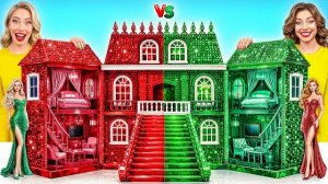 Строим Удивительный Кукольный Домик | Рубиновый vs Бриллиантовый Челлендж