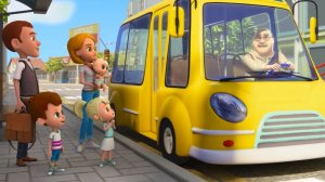 Колеса автобуса 🚌 Детская песенка для малышей | Развивающий мультик