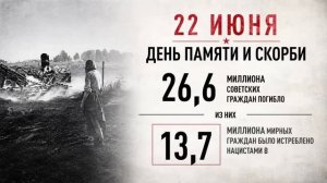 Завтра будет день памяти и скорби, день начала Великой Отечественной войны. 

В связи с этим 22 июня