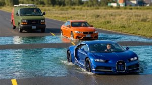 Пятый вызов «Машины против водных ям» в BeamNG Drive