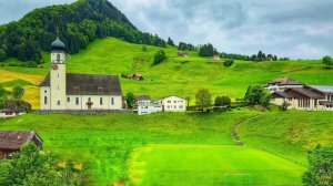 Аппенцеллерланд, Швейцария 🇨🇭 Озеро Зеальпзее и панорамные виды на окружающую сельскую местность
