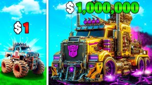 Прокачал Монстр Трак ЗА $1 ДО $1,000,000 в ГТА 5!