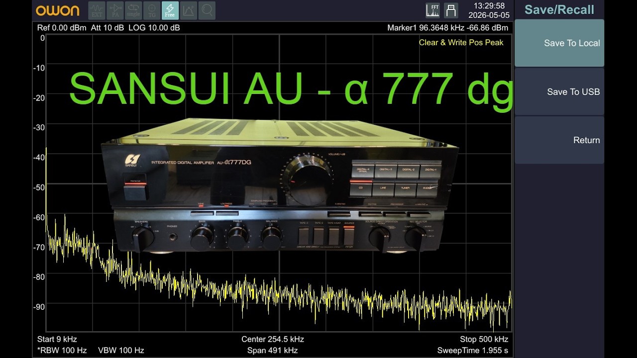 SANSUI AU - α 777 dg Спектр искажений. смотреть онлайн