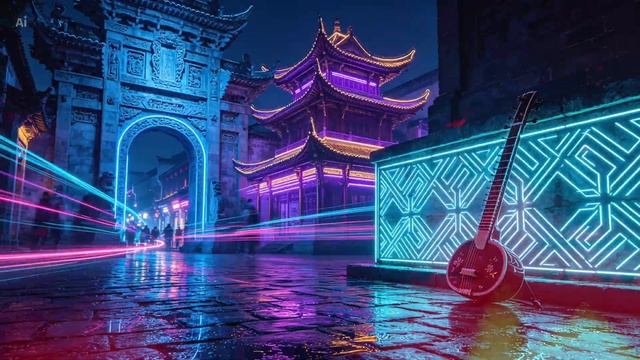 Neon Silk Road ｜ Futuristic Sitar Fusion & Asian Electronic Beats for Productivity смотреть онлайн