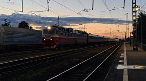 шикарный сигнал ЧС7-279 с поездом №71 «Белогорье» Москва–Белгород | Столбовая