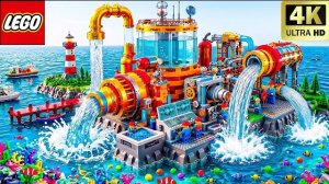 Самая мощная фабрика водного насоса Лего когда-либо построена!🌊 | Lego Забавный Эксперимент