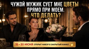 ЧУЖОЙ МУЖИК СУЕТ МНЕ ЦВЕТЫ ПРЯМО ПРИ МОЕМ. ЧТО ДЕЛАТЬ?