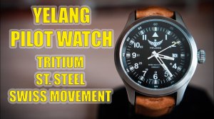 Yelang Pilot Watch Обзор часов с тритиевой подсветкой