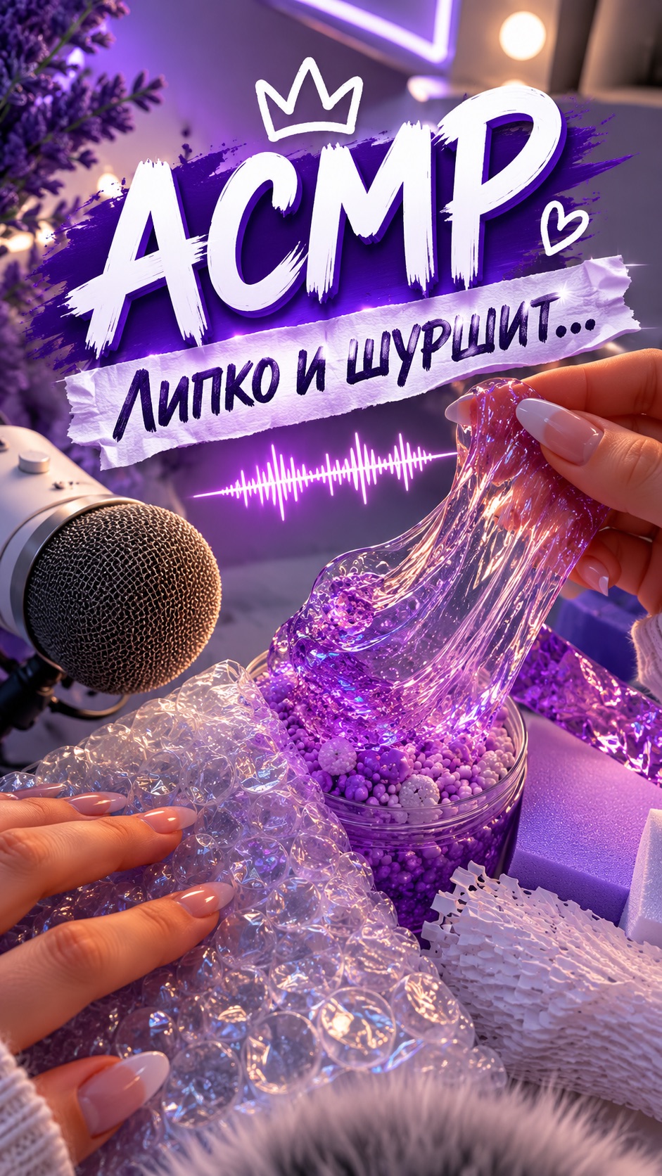 АСМР ЛИПКИЕ,ШУРШАЩИЕ,ТОМНЫЕ ЗВУКИ