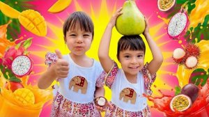 Твин Твин впервые пробуют тропические фрукты 🥭