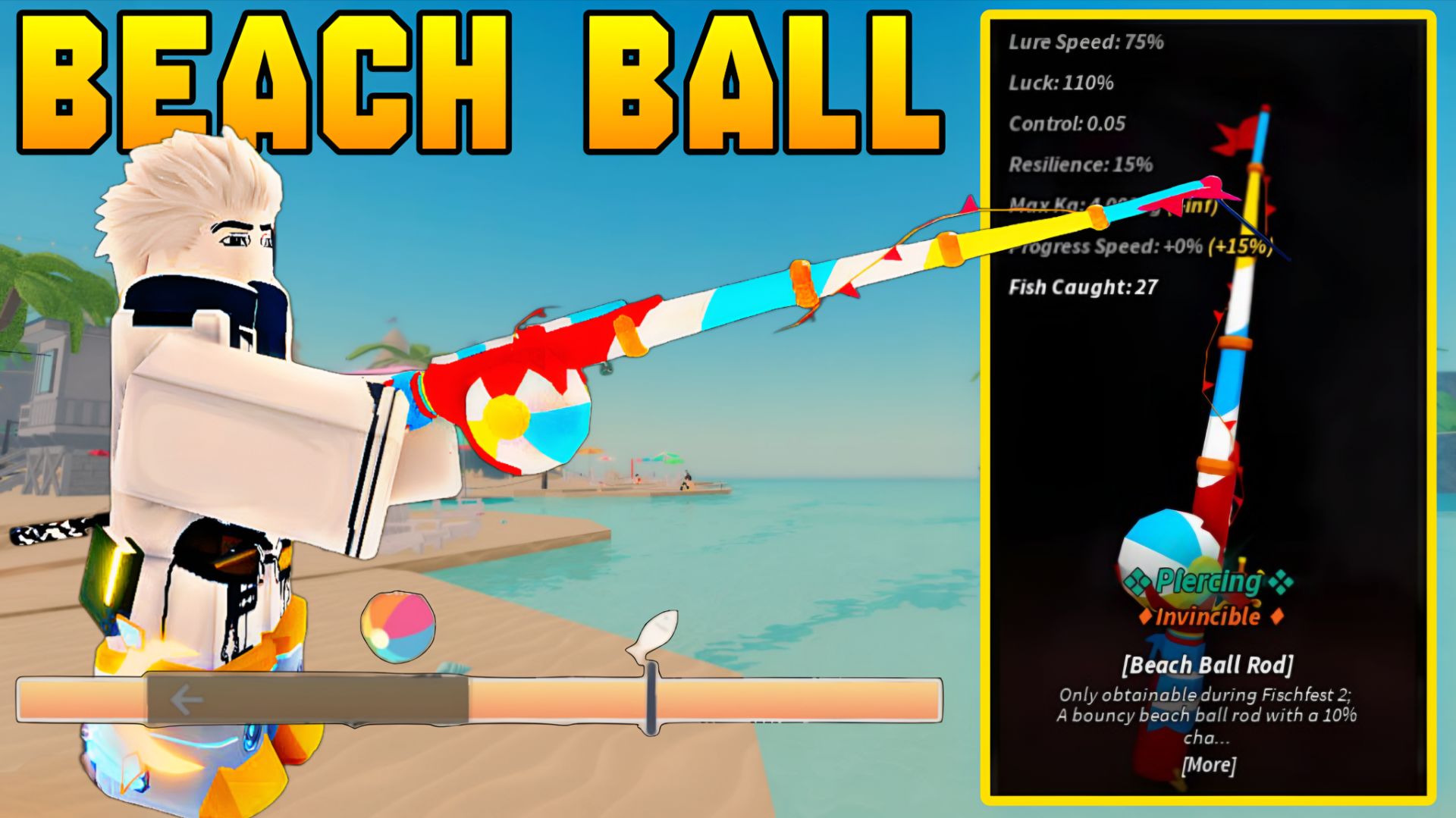 КАК ПОЛУЧИТЬ *BEACH BALL* УДОЧКУ В ФИШ! | FISCH ROBLOX! смотреть онлайн