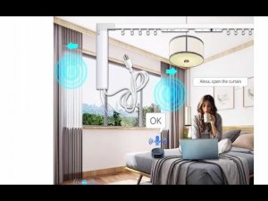Zemismart Wi Fi мотор для штор Tuya Smart Life с радиочастотным, дистанционным управлением.