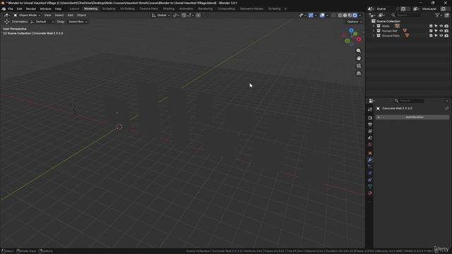 Blender 5 & UE5.7 Stylized Haunted Street Kit_part 1 смотреть онлайн