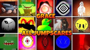 РОБЛОКС ГРЕЙС: ВСЕ Монстры и Скримеры! 👁️👹 | GRACE — All Jumpscares & Entities (от @FrashFrames950