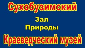 Сухобузимский краеведческий музей /Зал 3 - Природный/