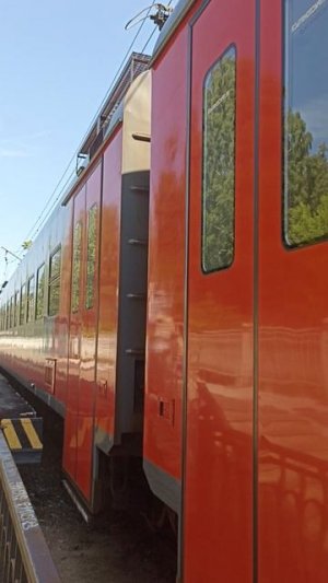 Новый поезд ЭП2ДМ 0309  с остановочного пункта «Курорт».